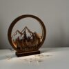 Lampa drewniana 3D z motywem górskim - obrazek 3